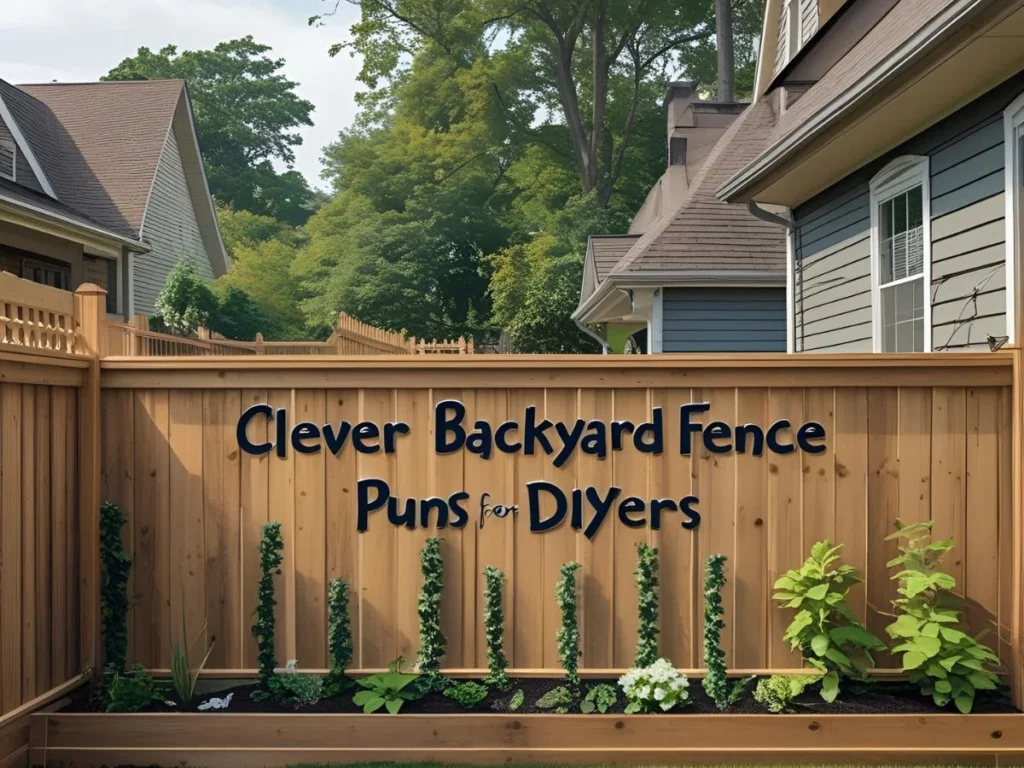 Clever Backyard Fence Puns for DIYers