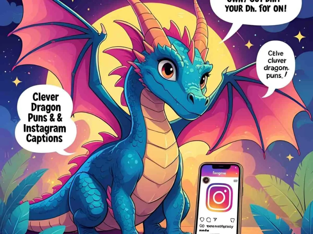Clever Dragon Puns & Instagram Captions