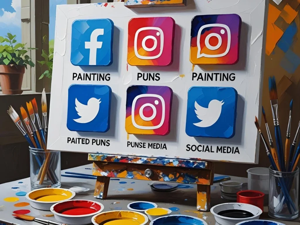 Clever Painting Puns for Social Media