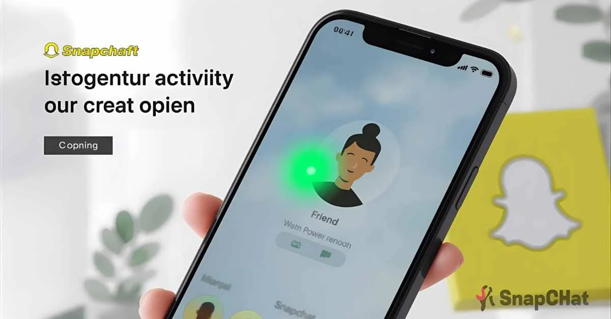 Snapchat friend profile with green dot indicating active online status