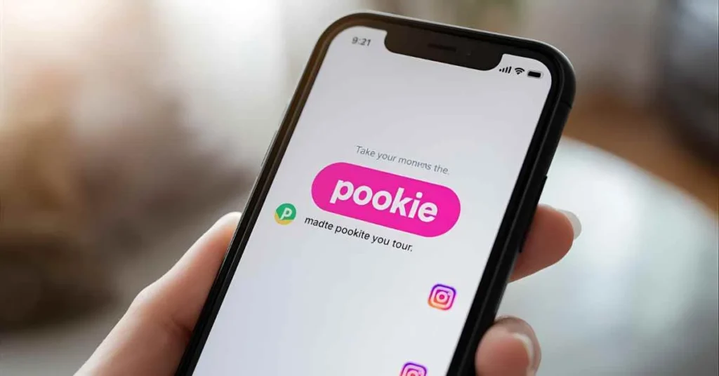 Smartphone showing “pookie” in chat bubbles, representing affectionate and playful nickname usage online.