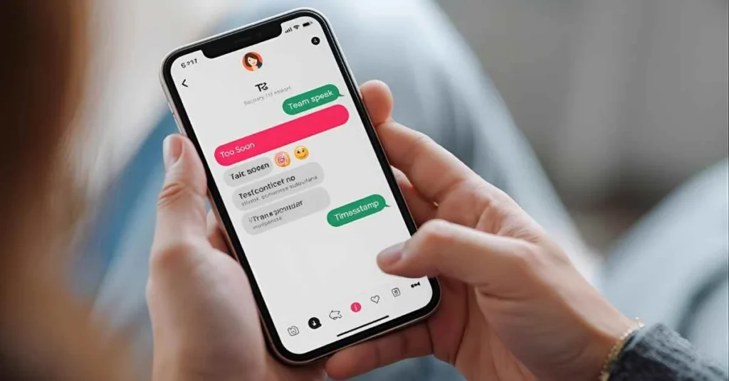 Smartphone showing TS in text messages across multiple platforms highlighting different meanings like Too Soon, Team Speak, and Transgender.